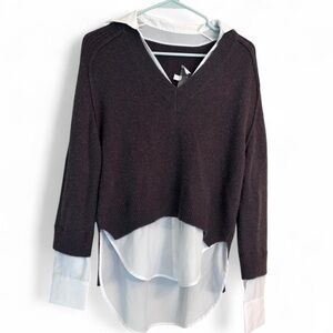 Brochu Walker The Looker Brown V-Neck Sweater